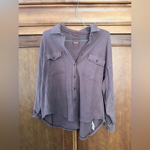 Aerie Waffle Button Down